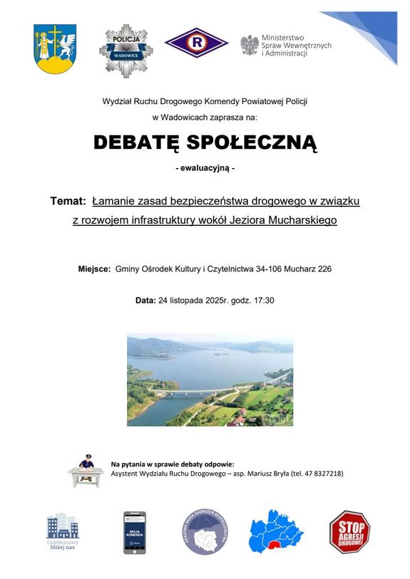 Zaproszenie na debatę społeczną do Mucharza