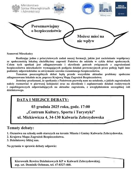 Plakat debata społeczna