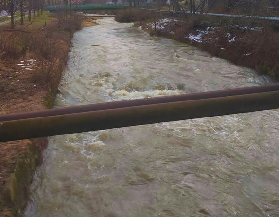 Rzeka Wieprzówka w Andrychowie