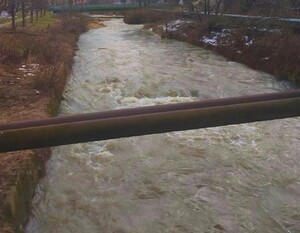 Rzeka Wieprzówka w Andrychowie