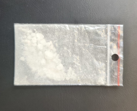 Zabezpieczony w woreczku mefedron