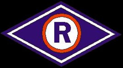 Na czarnym tle logo ruchu drogowego