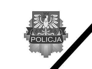 Logo POLICJI I CZARNA WSTĄŻKA
