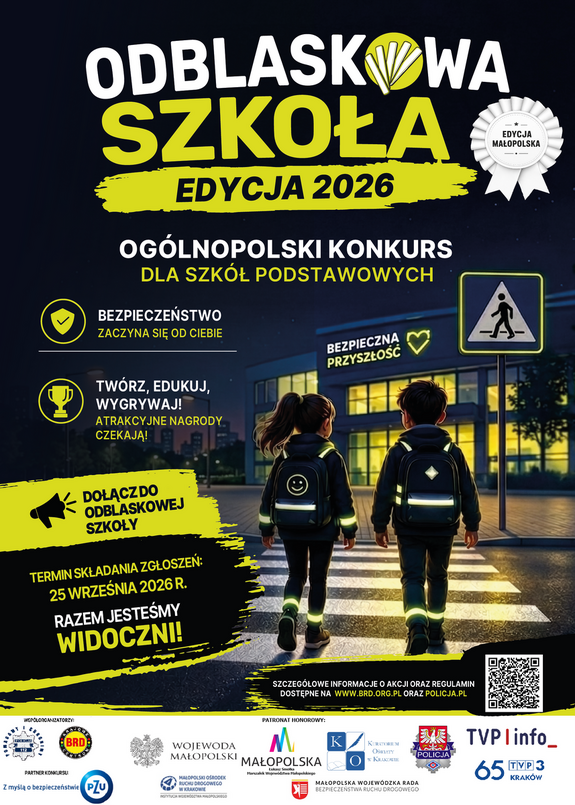 Małopolski konkurs „Odblaskowa Szkoła” 2026