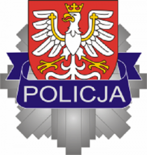 Odznaka policyjna z napisem Policja i Godłem Polski