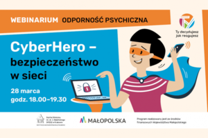 Plakat CyberHero bezpieczeństwo w sieci